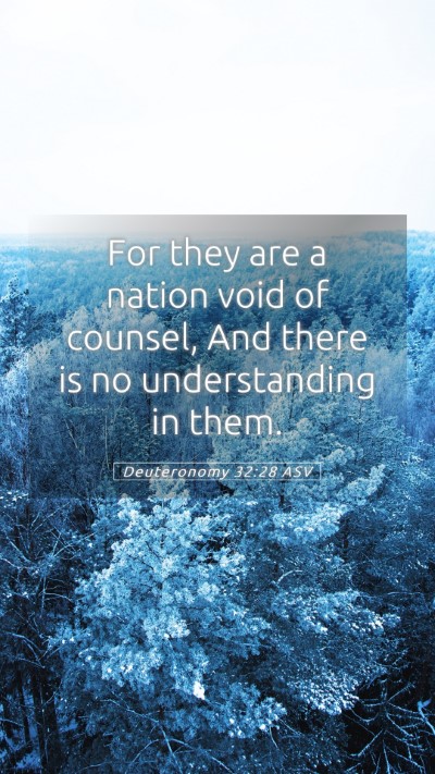 Picture 05 - Deuteronomy 32:28 ASV Mobile Phone Wallpaper - For they are a nation void of counsel, And there - Mobile Bible Verse Wallpaper