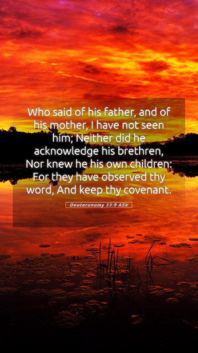 Picture 05 - Deuteronomy 33:9 ASV Mobile Phone Wallpaper - Who said of his father, and of his mother, I have - Mobile Bible Verse Wallpaper