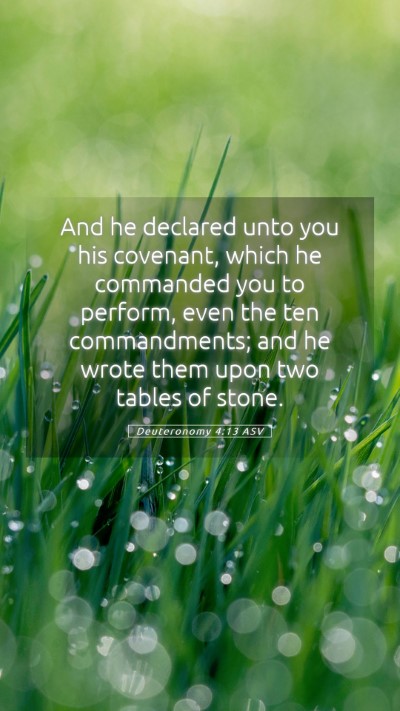 Picture 05 - Deuteronomy 4:13 ASV Mobile Phone Wallpaper - And he declared unto you his covenant, which he - Mobile Bible Verse Wallpaper