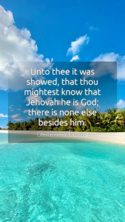 Picture 05 - Deuteronomy 4:35 ASV Mobile Phone Wallpaper - Unto thee it was showed, that thou mightest know - Mobile Bible Verse Wallpaper