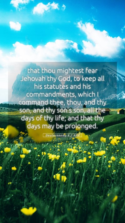 Picture 05 - Deuteronomy 6:2 ASV Mobile Phone Wallpaper - that thou mightest fear Jehovah thy God, to keep - Mobile Bible Verse Wallpaper