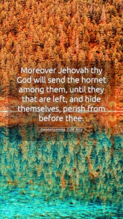 Picture 05 - Deuteronomy 7:20 ASV Mobile Phone Wallpaper - Moreover Jehovah thy God will send the hornet - Mobile Bible Verse Wallpaper