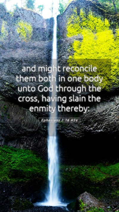 Picture 05 - Ephesians 2:16 ASV Mobile Phone Wallpaper - and might reconcile them both in one body unto - Mobile Bible Verse Wallpaper
