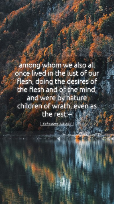 Picture 05 - Ephesians 2:3 ASV Mobile Phone Wallpaper - among whom we also all once lived in the lust of - Mobile Bible Verse Wallpaper