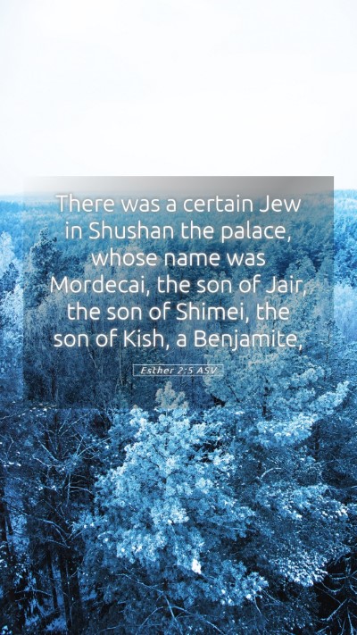Picture 05 - Esther 2:5 ASV Mobile Phone Wallpaper - There was a certain Jew in Shushan the palace, - Mobile Bible Verse Wallpaper