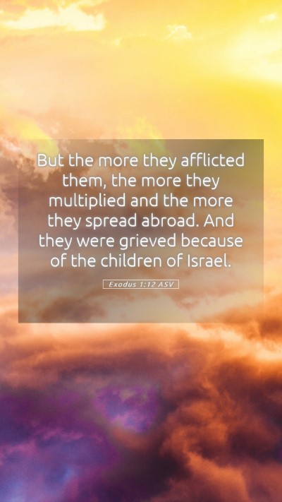 Picture 05 - Exodus 1:12 ASV Mobile Phone Wallpaper - But the more they afflicted them, the more they - Mobile Bible Verse Wallpaper