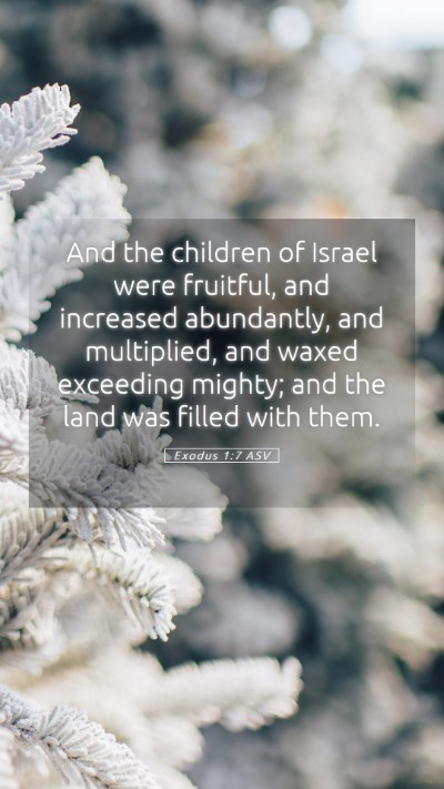 Picture 05 - Exodus 1:7 ASV Mobile Phone Wallpaper - And the children of Israel were fruitful, and - Mobile Bible Verse Wallpaper