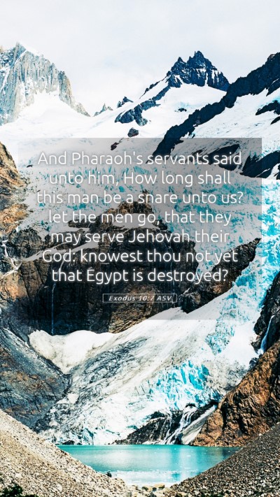 Picture 05 - Exodus 10:7 ASV Mobile Phone Wallpaper - And Pharaoh's servants said unto him, How long - Mobile Bible Verse Wallpaper