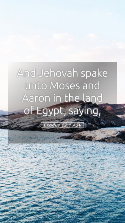Picture 05 - Exodus 12:1 ASV Mobile Phone Wallpaper - And Jehovah spake unto Moses and Aaron in the - Mobile Bible Verse Wallpaper