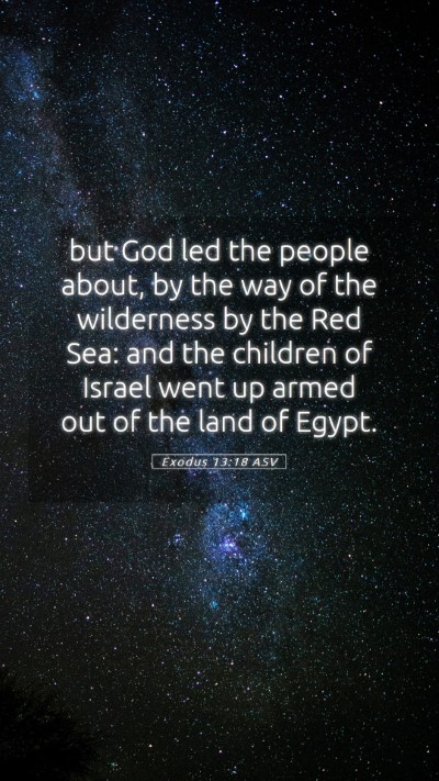 Picture 05 - Exodus 13:18 ASV Mobile Phone Wallpaper - but God led the people about, by the way of the - Mobile Bible Verse Wallpaper