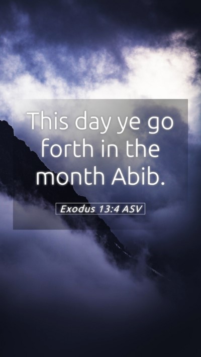 Picture 05 - Exodus 13:4 ASV Mobile Phone Wallpaper - This day ye go forth in the month - Mobile Bible Verse Wallpaper