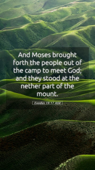 Picture 05 - Exodus 19:17 ASV Mobile Phone Wallpaper - And Moses brought forth the people out of the - Mobile Bible Verse Wallpaper