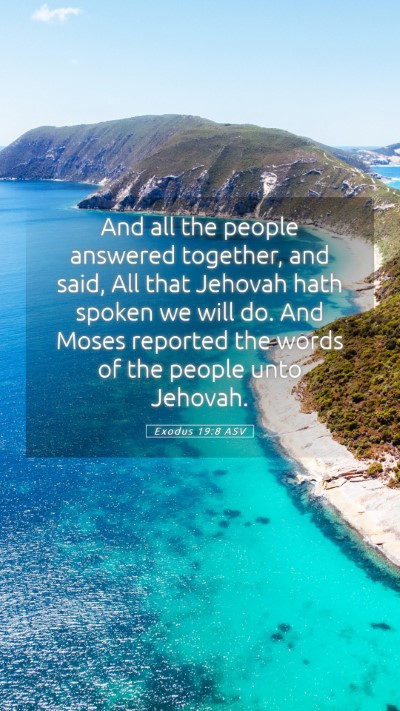 Picture 05 - Exodus 19:8 ASV Mobile Phone Wallpaper - And all the people answered together, and said, - Mobile Bible Verse Wallpaper