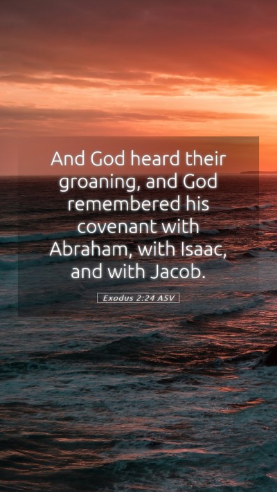 Picture 05 - Exodus 2:24 ASV Mobile Phone Wallpaper - And God heard their groaning, and God remembered - Mobile Bible Verse Wallpaper