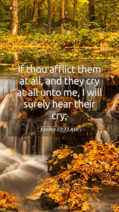 Picture 05 - Exodus 22:23 ASV Mobile Phone Wallpaper - If thou afflict them at all, and they cry at all - Mobile Bible Verse Wallpaper