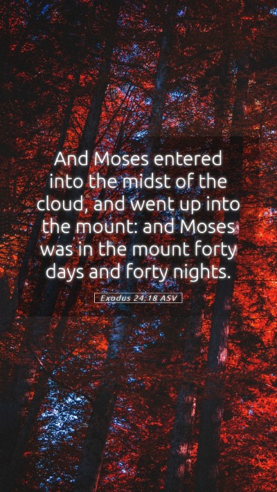 Picture 05 - Exodus 24:18 ASV Mobile Phone Wallpaper - And Moses entered into the midst of the cloud, - Mobile Bible Verse Wallpaper