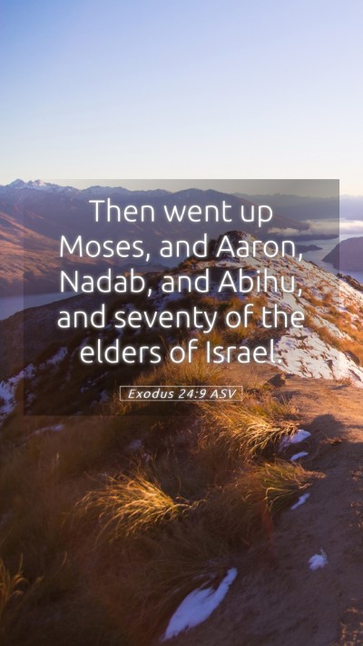 Picture 05 - Exodus 24:9 ASV Mobile Phone Wallpaper - Then went up Moses, and Aaron, Nadab, and Abihu, - Mobile Bible Verse Wallpaper