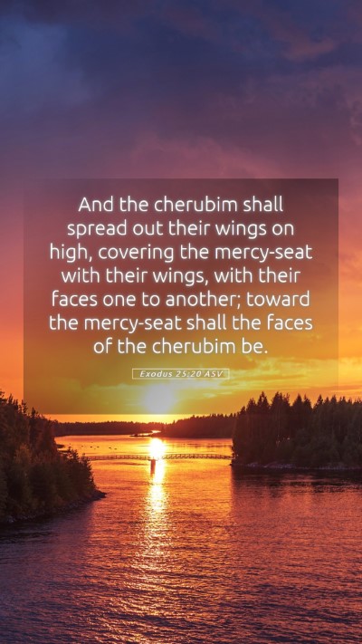 Picture 05 - Exodus 25:20 ASV Mobile Phone Wallpaper - And the cherubim shall spread out their wings on - Mobile Bible Verse Wallpaper