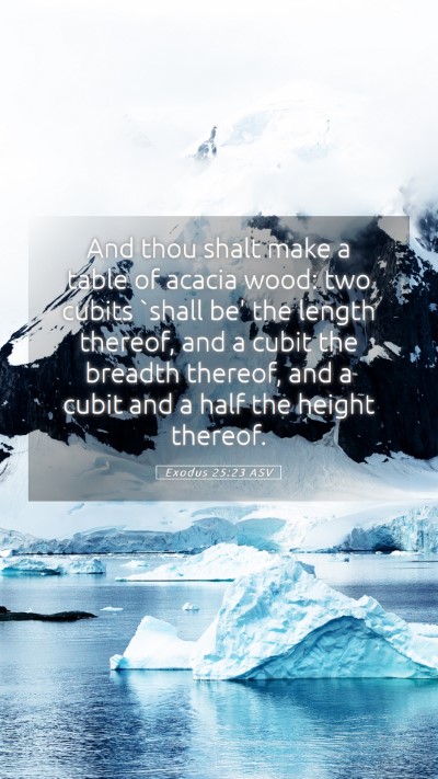 Picture 05 - Exodus 25:23 ASV Mobile Phone Wallpaper - And thou shalt make a table of acacia wood: two - Mobile Bible Verse Wallpaper