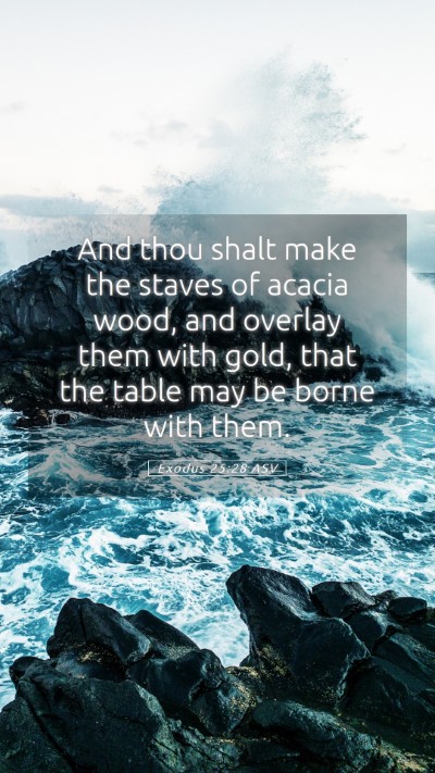 Picture 05 - Exodus 25:28 ASV Mobile Phone Wallpaper - And thou shalt make the staves of acacia wood, - Mobile Bible Verse Wallpaper