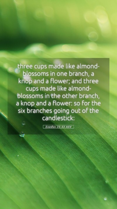 Picture 05 - Exodus 25:33 ASV Mobile Phone Wallpaper - three cups made like almond-blossoms in one - Mobile Bible Verse Wallpaper