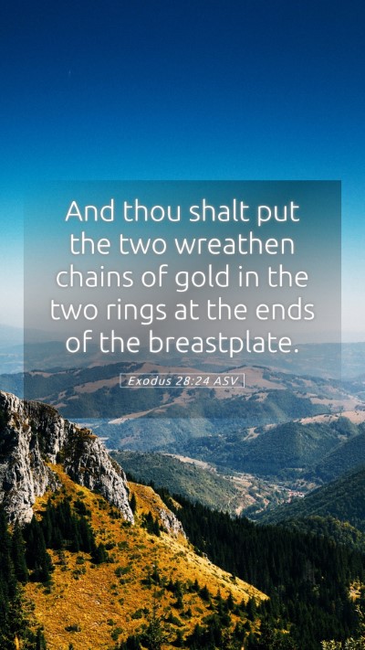 Picture 05 - Exodus 28:24 ASV Mobile Phone Wallpaper - And thou shalt put the two wreathen chains of - Mobile Bible Verse Wallpaper