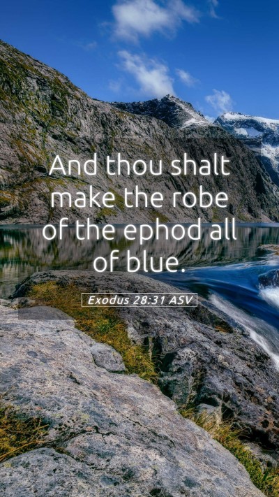 Picture 05 - Exodus 28:31 ASV Mobile Phone Wallpaper - And thou shalt make the robe of the ephod all of - Mobile Bible Verse Wallpaper