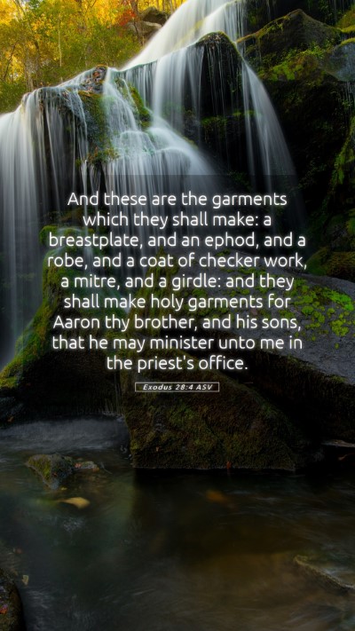 Picture 05 - Exodus 28:4 ASV Mobile Phone Wallpaper - And these are the garments which they shall make: - Mobile Bible Verse Wallpaper