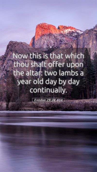Picture 05 - Exodus 29:38 ASV Mobile Phone Wallpaper - Now this is that which thou shalt offer upon the - Mobile Bible Verse Wallpaper