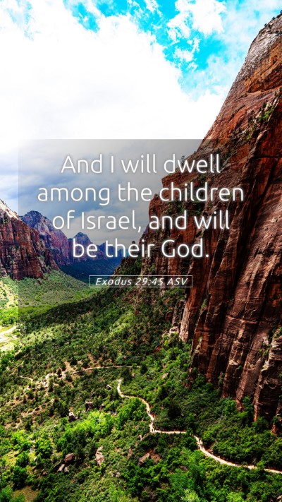 Picture 05 - Exodus 29:45 ASV Mobile Phone Wallpaper - And I will dwell among the children of Israel, - Mobile Bible Verse Wallpaper