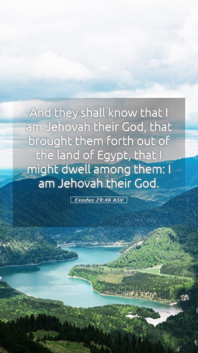 Picture 05 - Exodus 29:46 ASV Mobile Phone Wallpaper - And they shall know that I am Jehovah their God, - Mobile Bible Verse Wallpaper