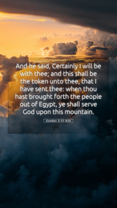 Picture 05 - Exodus 3:12 ASV Mobile Phone Wallpaper - And he said, Certainly I will be with thee; and - Mobile Bible Verse Wallpaper