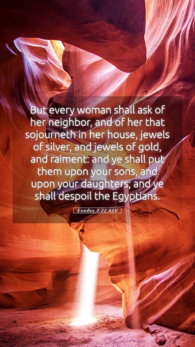 Picture 05 - Exodus 3:22 ASV Mobile Phone Wallpaper - But every woman shall ask of her neighbor, and of - Mobile Bible Verse Wallpaper