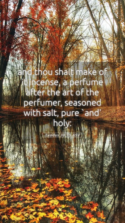 Picture 05 - Exodus 30:35 ASV Mobile Phone Wallpaper - and thou shalt make of it incense, a perfume - Mobile Bible Verse Wallpaper