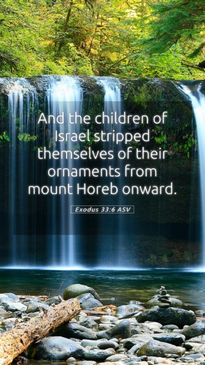 Picture 05 - Exodus 33:6 ASV Mobile Phone Wallpaper - And the children of Israel stripped themselves of - Mobile Bible Verse Wallpaper