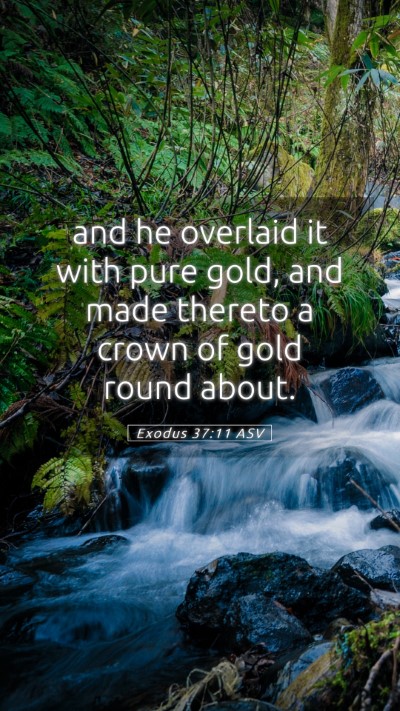 Picture 05 - Exodus 37:11 ASV Mobile Phone Wallpaper - and he overlaid it with pure gold, and made - Mobile Bible Verse Wallpaper