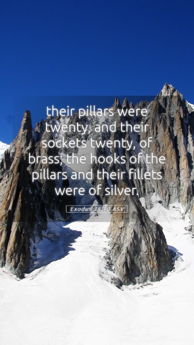 Picture 05 - Exodus 38:10 ASV Mobile Phone Wallpaper - their pillars were twenty, and their sockets - Mobile Bible Verse Wallpaper