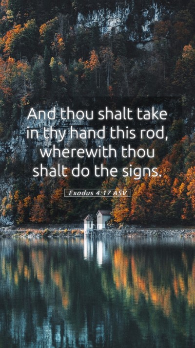 Picture 05 - Exodus 4:17 ASV Mobile Phone Wallpaper - And thou shalt take in thy hand this rod, - Mobile Bible Verse Wallpaper