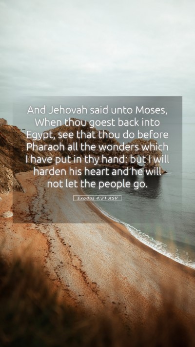 Picture 05 - Exodus 4:21 ASV Mobile Phone Wallpaper - And Jehovah said unto Moses, When thou goest back - Mobile Bible Verse Wallpaper