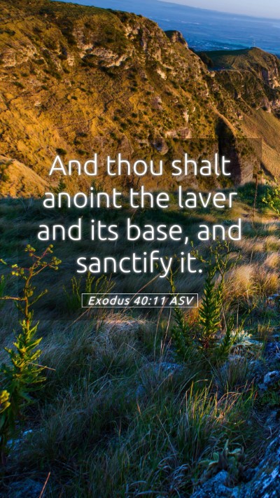 Picture 05 - Exodus 40:11 ASV Mobile Phone Wallpaper - And thou shalt anoint the laver and its base, and - Mobile Bible Verse Wallpaper