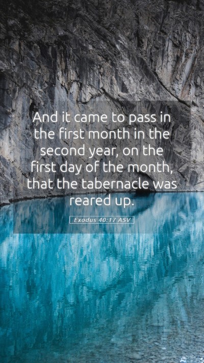 Picture 05 - Exodus 40:17 ASV Mobile Phone Wallpaper - And it came to pass in the first month in the - Mobile Bible Verse Wallpaper