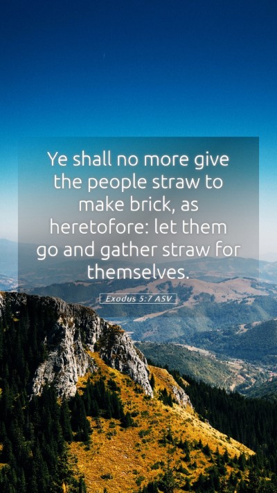 Picture 05 - Exodus 5:7 ASV Mobile Phone Wallpaper - Ye shall no more give the people straw to make - Mobile Bible Verse Wallpaper