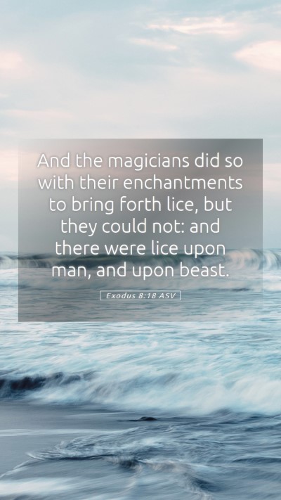 Picture 05 - Exodus 8:18 ASV Mobile Phone Wallpaper - And the magicians did so with their enchantments - Mobile Bible Verse Wallpaper