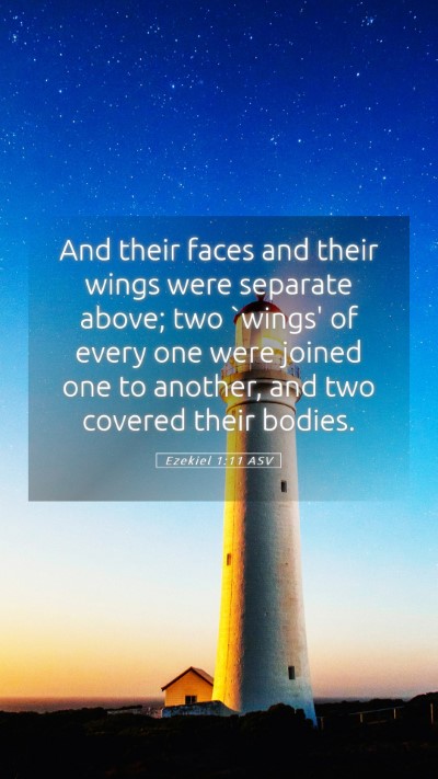 Picture 05 - Ezekiel 1:11 ASV Mobile Phone Wallpaper - And their faces and their wings were separate - Mobile Bible Verse Wallpaper