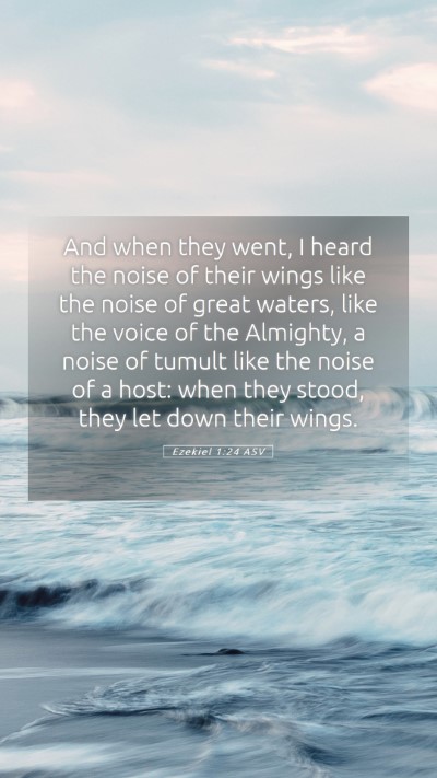 Picture 05 - Ezekiel 1:24 ASV Mobile Phone Wallpaper - And when they went, I heard the noise of their - Mobile Bible Verse Wallpaper