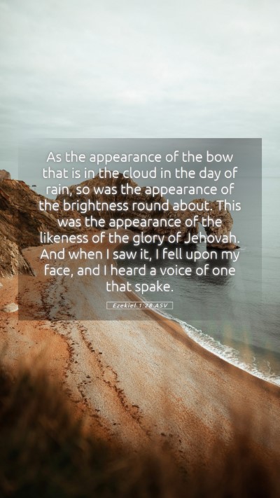 Picture 05 - Ezekiel 1:28 ASV Mobile Phone Wallpaper - As the appearance of the bow that is in the cloud - Mobile Bible Verse Wallpaper