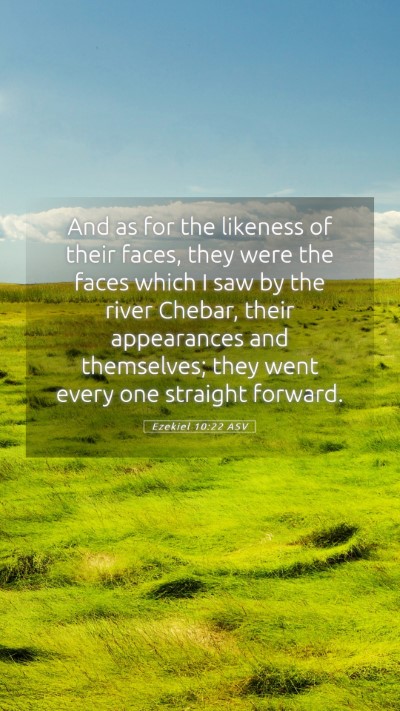 Picture 05 - Ezekiel 10:22 ASV Mobile Phone Wallpaper - And as for the likeness of their faces, they were - Mobile Bible Verse Wallpaper