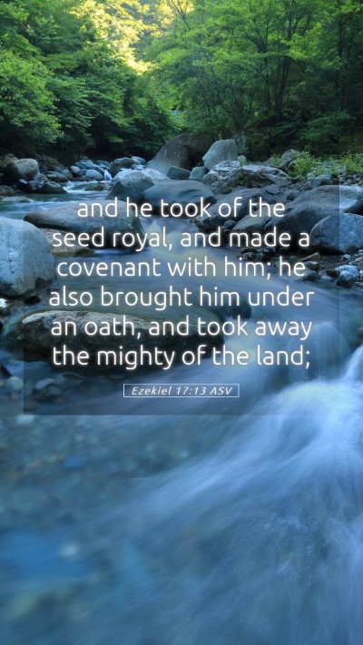 Picture 05 - Ezekiel 17:13 ASV Mobile Phone Wallpaper - and he took of the seed royal, and made a - Mobile Bible Verse Wallpaper