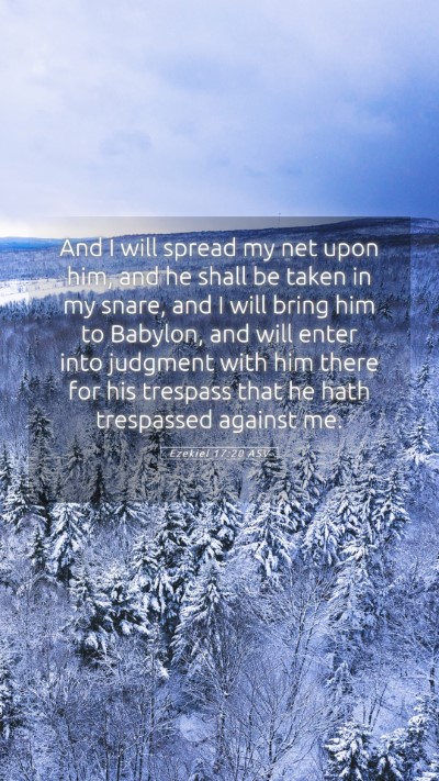 Picture 05 - Ezekiel 17:20 ASV Mobile Phone Wallpaper - And I will spread my net upon him, and he shall - Mobile Bible Verse Wallpaper