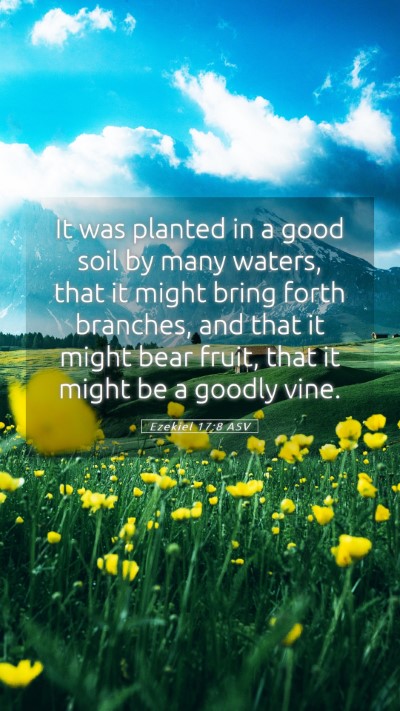 Picture 05 - Ezekiel 17:8 ASV Mobile Phone Wallpaper - It was planted in a good soil by many waters, - Mobile Bible Verse Wallpaper